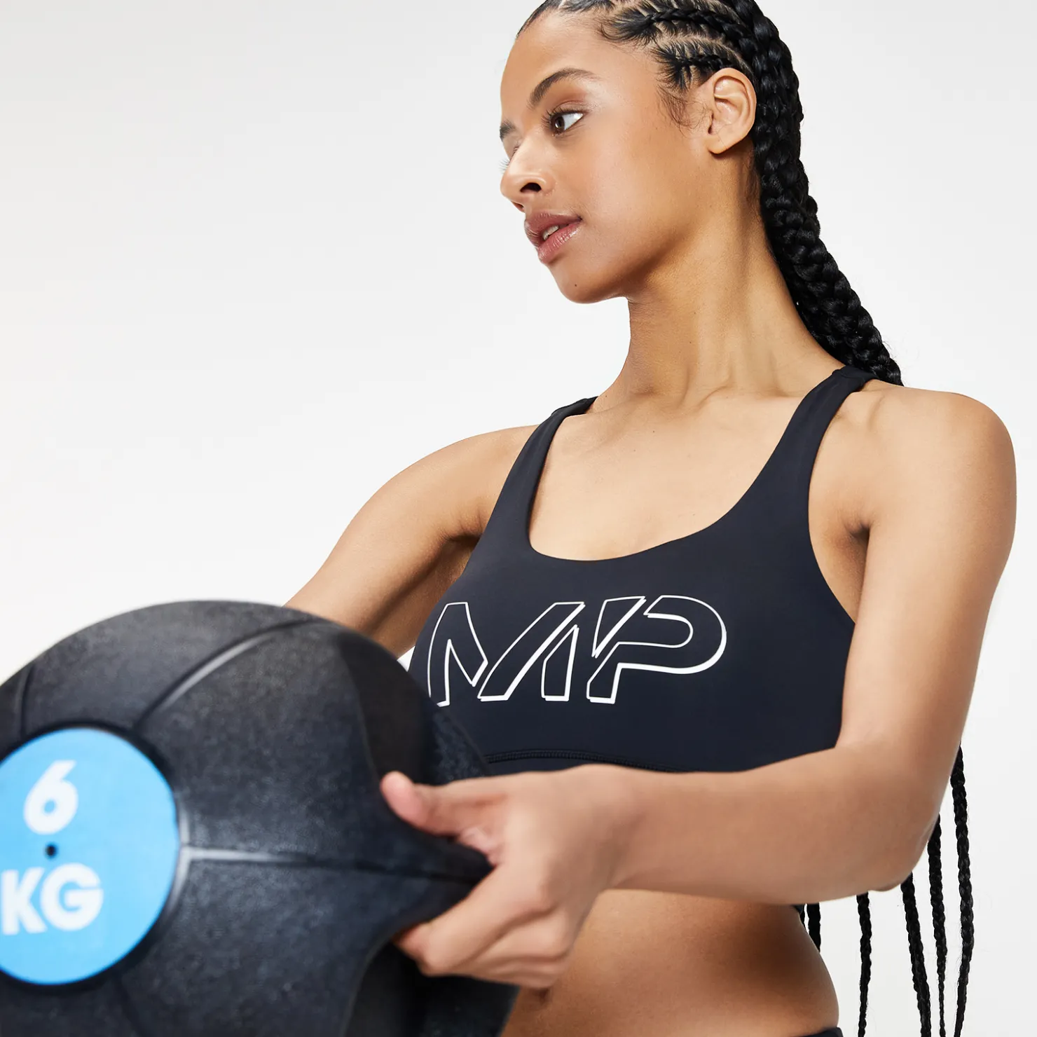 MYPROTEIN MP Damen Infinity Mark Training Sport-BH – Schwarz*Damen Sports Bras