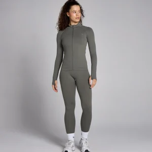 MYPROTEIN MP Damen Lifestyle Waffel-Jacke mit durchgehendem Reißverschluss – Gunmetal*Damen Jacken & Westen