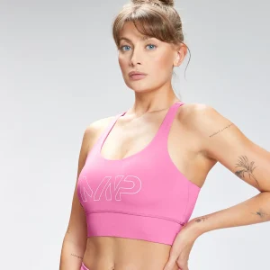 MYPROTEIN MP Damen Repeat Mark-Grafik Training Sport-BH — Pink*Damen Sports Bras