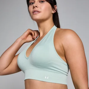 MYPROTEIN MP Damen Tempo Nahtloser Neckholder-BH – Frische Minze*Damen Sports Bras