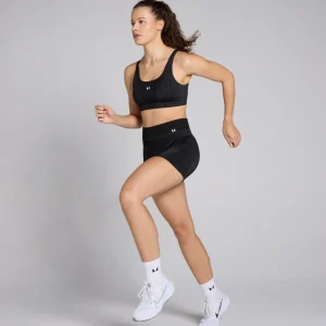 MYPROTEIN MP Damen Tempo Nahtloser Linear-BH – Schwarz*Damen Sports Bras