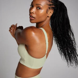 MYPROTEIN MP Damen Velocity Ultra Geklebter Sport-BH – Warmes Salbeigrün*Damen Sports Bras