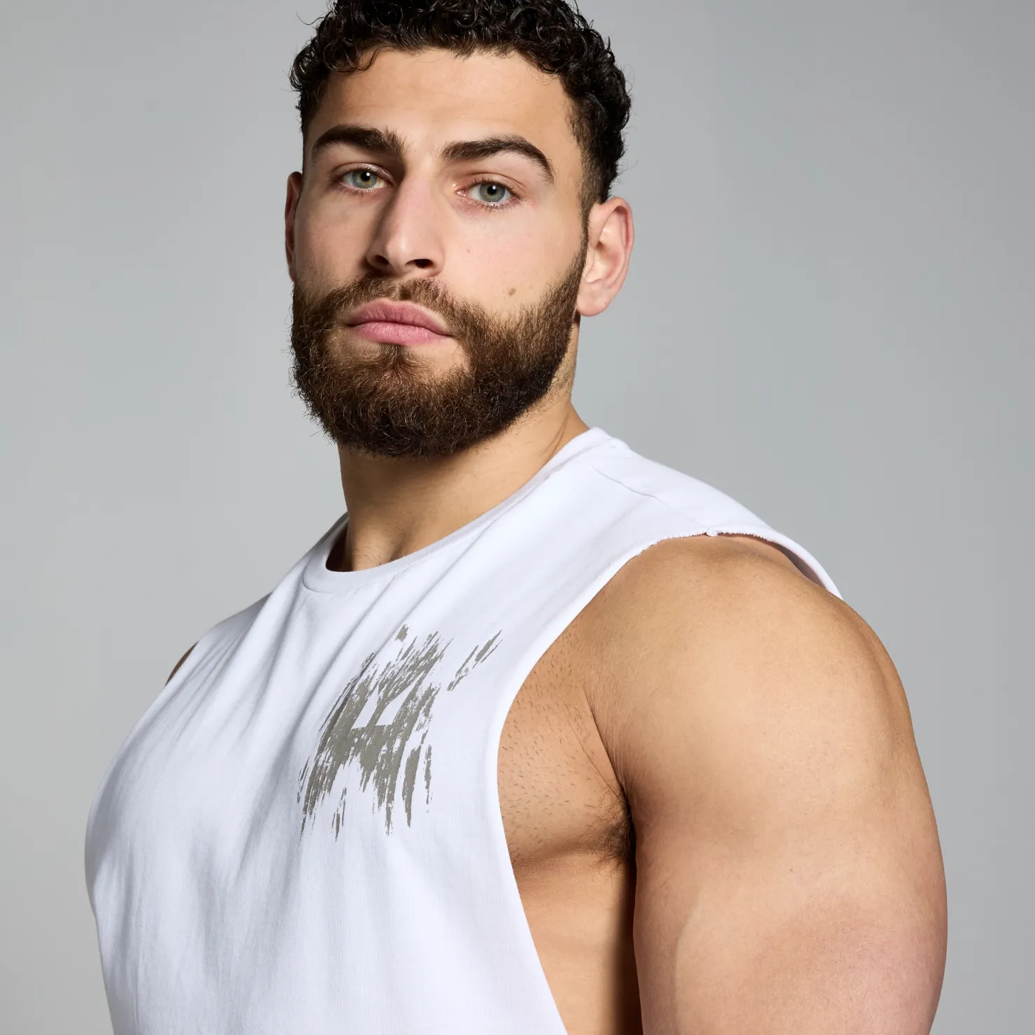 MYPROTEIN MP Herren Clay Tanktop mit Grafik – Weiß*Herren Tanktops | T-Shirts & Tops