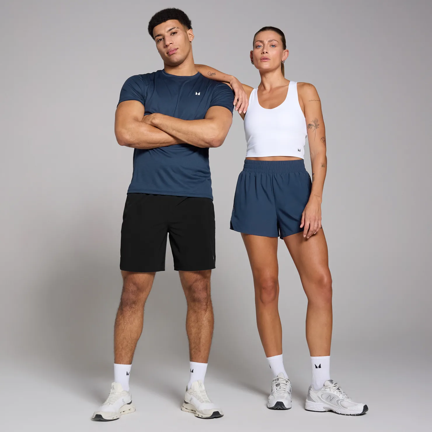 MYPROTEIN MP Herren Grid Trainings-T-Shirt – Dunkelblau*Herren T-Shirts & Tops