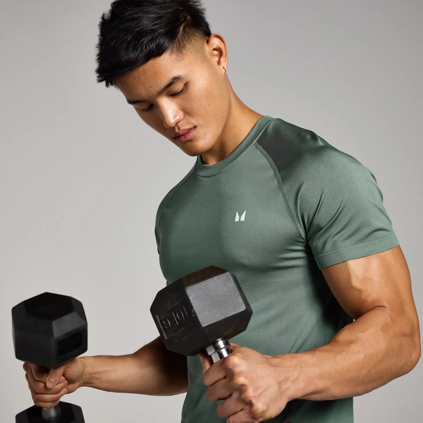 MYPROTEIN MP Herren Tempo nahtloses T-Shirt – Steinfarbene Waschung*Herren T-Shirts & Tops